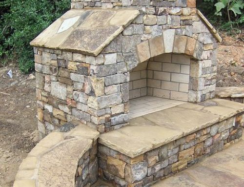 Semineu rustic pentru gradina
